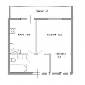 1-комнатная квартира