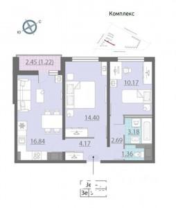 2-комнатная квартира