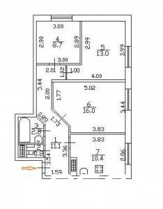 3-комнатная квартира