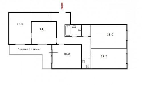 4-комнатная квартира