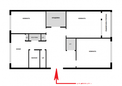 3-комнатная квартира