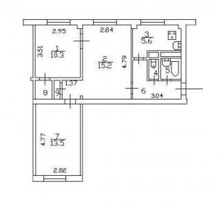 3-комнатная квартира
