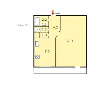1-комнатная квартира