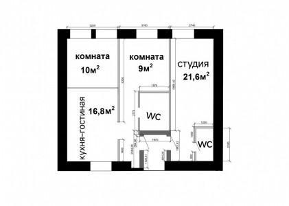 3-комнатная квартира